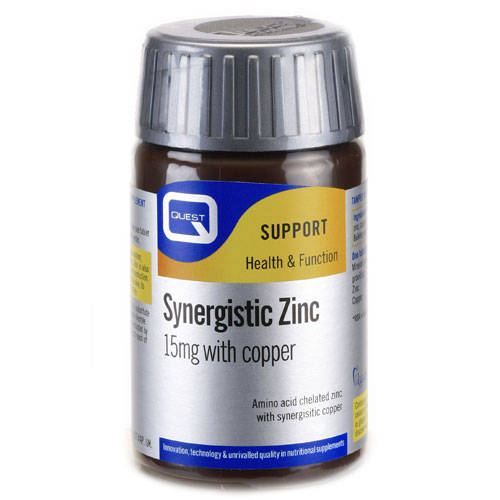 QUEST SYNERGISTIC ZINC 15MG WITH COPPER TABS 30S