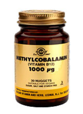 SOLGAR METHYLCOBALAMIN VIT. B12 1000MG NUGGETS 30S