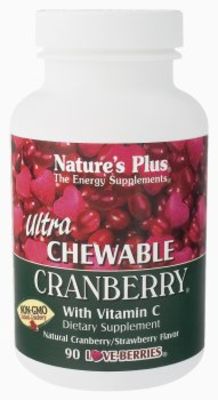 NATURES PLUS ULTRA CHEWABLE CRANBERRY TABS 90S (3956)