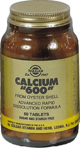 SOLGAR CALCIUM 600MG WITH D TABS 60S