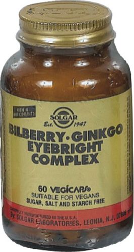 SOLGAR BILBERRY GINKGO EYEBRIGHT COMPLEX VEG.60S