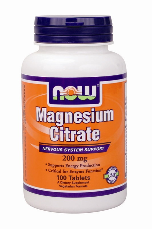 NOW FOODS MAGNESIUM CITRATE 200MG TABS 100S (1290)