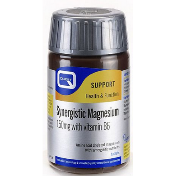 QUEST SYNERGISTIC MAGNESIUM 150MG WITH VITAMIN B6 TABS 60S