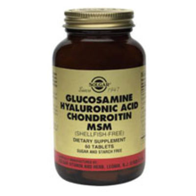 SOLGAR GLUCOSAMINE HYALURONIC ACID CHONDROITIN MSM TABS 60S