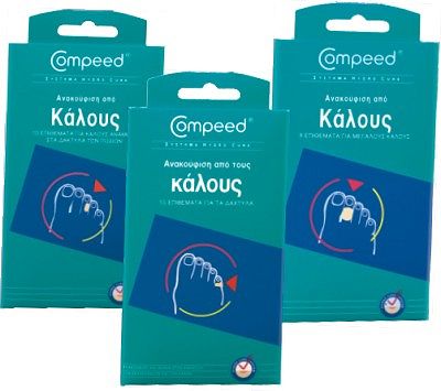 COMPEED CORNS TOES ΕΠΙΘΕΜΑΤΑ ΚΑΛΩΝ ΑΝΑΜΕΣΑ ΣΤΑ ΔΑΚΤΥΛΑ ΤΩΝ ΠΟΔΙΩΝ 10τεμ