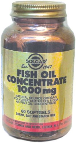SOLGAR FISH OIL CONCENTRATE 1000MG SOFTGELS 60S